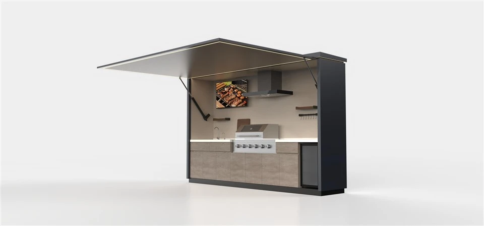 Right-angle & Door-opening Outdoor Kitchen